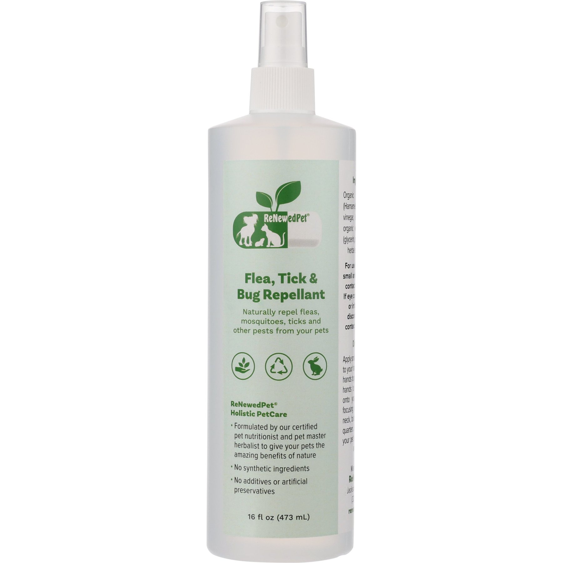 RenewedPet Flea, Tick & Bug Repellent Spray for Dogs, 16-fl oz bottle