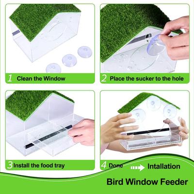 Show full view: KNUTI House Shaped Window Bird Feeder slide 2 of 7