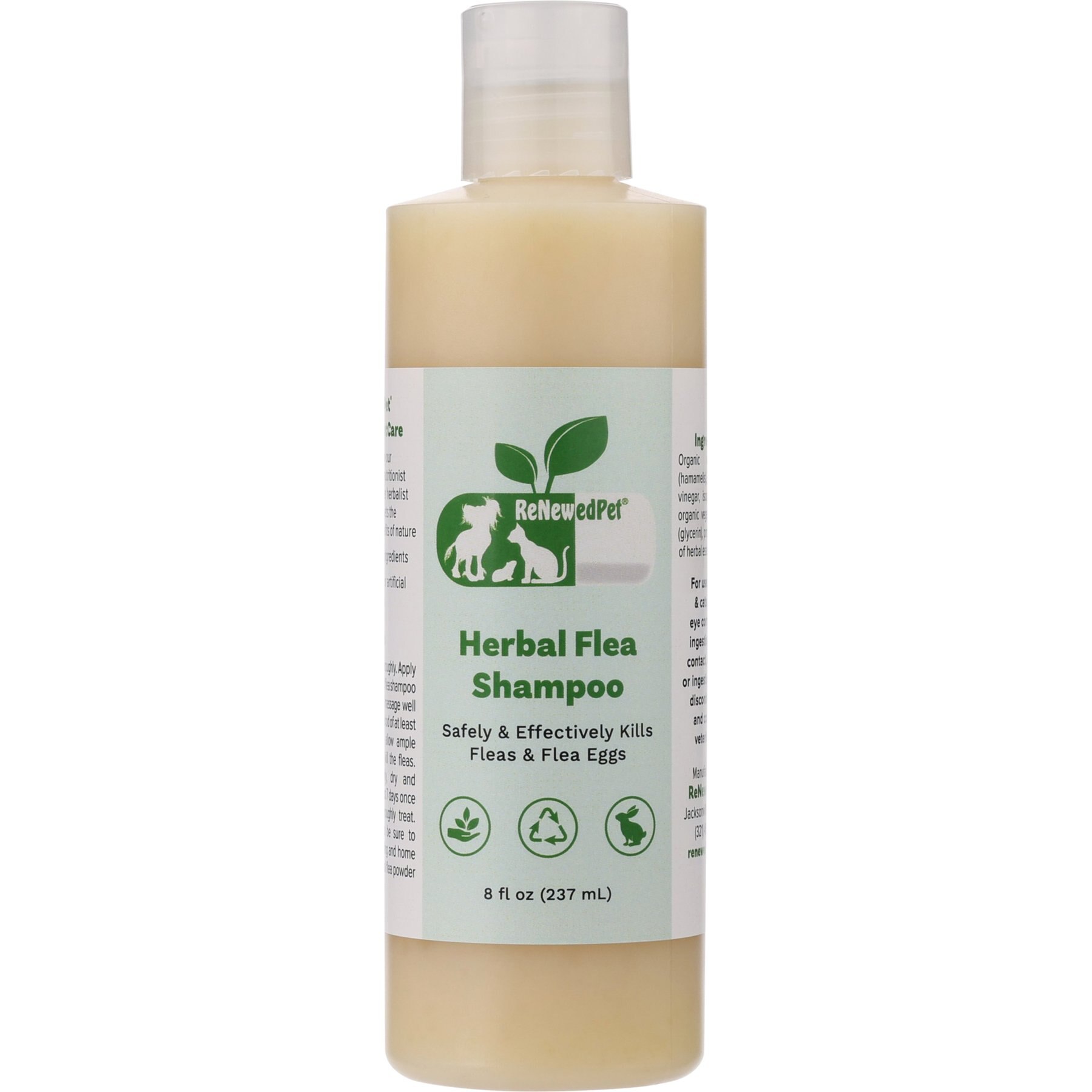RenewedPet Flea & Tick Shampoo for Dogs, 8-fl oz bottle