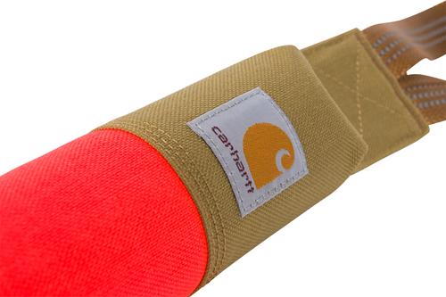 Show full view: Carhartt Nylon Duck Canvas Training Bumper Dog Toy, Hunter Orange, Small slide 4 of 6