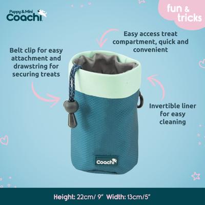 Show full view: Coachi Puppy & Mini Dog Treat Pouch, Teal & Mint slide 4 of 7