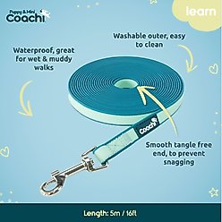Coachi Puppy & Mini Waterproof Dog Training Line, Teal & Mint slide 2 of 6