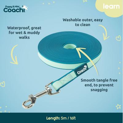 Show full view: Coachi Puppy & Mini Waterproof Dog Training Line, Teal & Mint slide 5 of 8