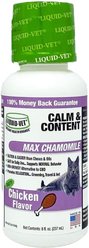 Liquid-Vet Calm & Content Support Chicken Flavor Liquid Calming Supplement for Cats, 8-fl oz bottle