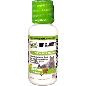 Liquid-Vet Hip & Joint Support Chicken Flavor Cat Supplement, 8-fl oz bottle