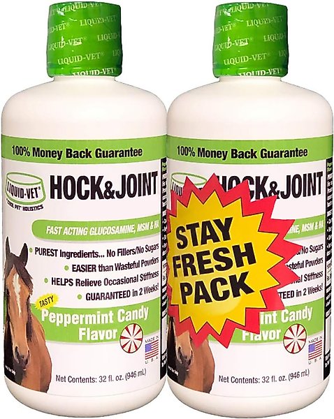 Liquid-Vet Hock & Joint Support Peppermint Flavor Liquid Horse Supplement