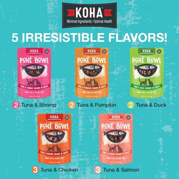 KOHA Poké Bowl Variety Pack Wet Cat Food