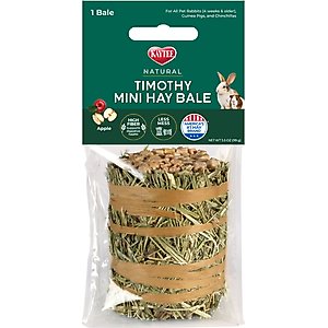 Kaytee Mini Hay Bales Apple Small Pet Hay, 3.5-oz bag