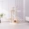 Show in main carousel: Happy & Polly Multi-Level 55.5-in Whispering Hollow Natural Wood Cat Tree, Beige slide 5 of 10