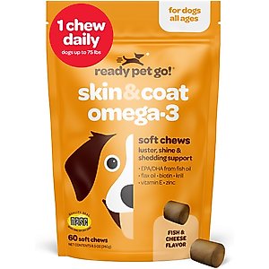 Ready Pet Go Skin & Coat Omega-3 Dog Supplement, 60 count