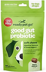 Ready Pet Go Good Gut Probiotic Dog Supplement, 60 count