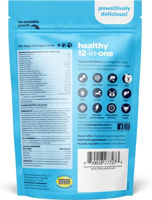 Show full view: Ready Pet Go Healthy 12-in-One Dog Supplement, 60 count slide 3 of 11