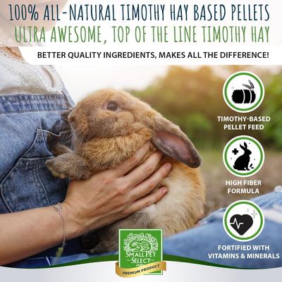 Show full view: Small Pet Select Timothy Based Pellets Rabbit Food, 20-lb box slide 2 of 7