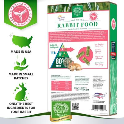 Show full view: Small Pet Select Timothy Based Pellets Rabbit Food, 20-lb box slide 4 of 7