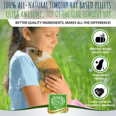 Show full view: Small Pet Select Timothy Based Pellets Guinea Pig Food, 5-lb box slide 2 of 7