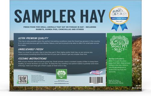 Show full view: Small Pet Select Sampler Hay 2nd Cutting, 3rd Cutting Timothy Hay, Oat Hay, & Orchard Hay Small Animal Food, 8-lb box slide 3 of 4