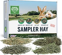 Small Pet Select Sampler Hay 2nd Cutting, 3rd Cutting Timothy Hay, Oat Hay, & Orchard Hay Small Animal Food, 8-lb box