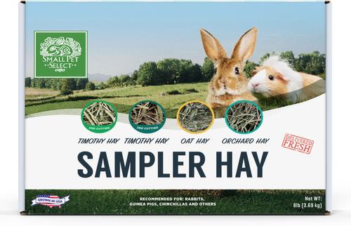 Show full view: Small Pet Select Sampler Hay 2nd Cutting, 3rd Cutting Timothy Hay, Oat Hay, & Orchard Hay Small Animal Food, 8-lb box slide 2 of 4