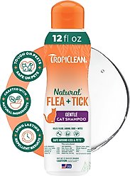TropiClean Natural Flea + Tick Gentle Cat Shampoo, 12-fl oz