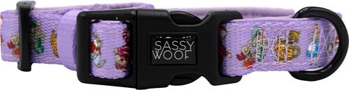 Show full view: Sassy Woof Alice in Wonderland Dog Collar, Purple, Small: 13-in neck, 1/2-in wide slide 3 of 7