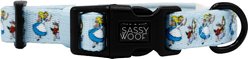 Sassy Woof Alice in Wonderland Dog Collar, Blue, X-Small: 9.5-in neck, 1/3-in wide slide 2 of 6