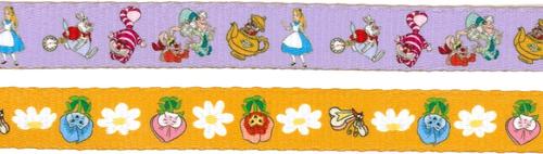 Show full view: Sassy Woof Alice in Wonderland Dog Leash, Purple, 5-ft long, 4/5-in wide slide 3 of 6