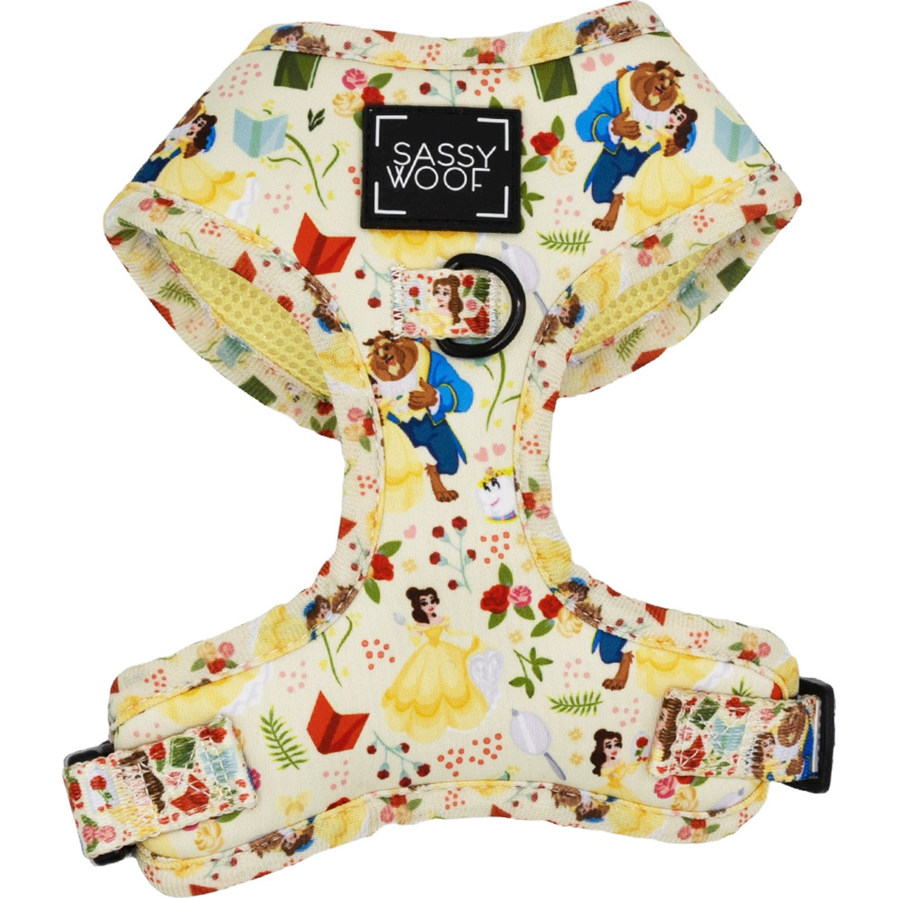 Sassy Woof Disney Princess Belle Adjustable Dog Harness, Medium:18 to 25-in chest