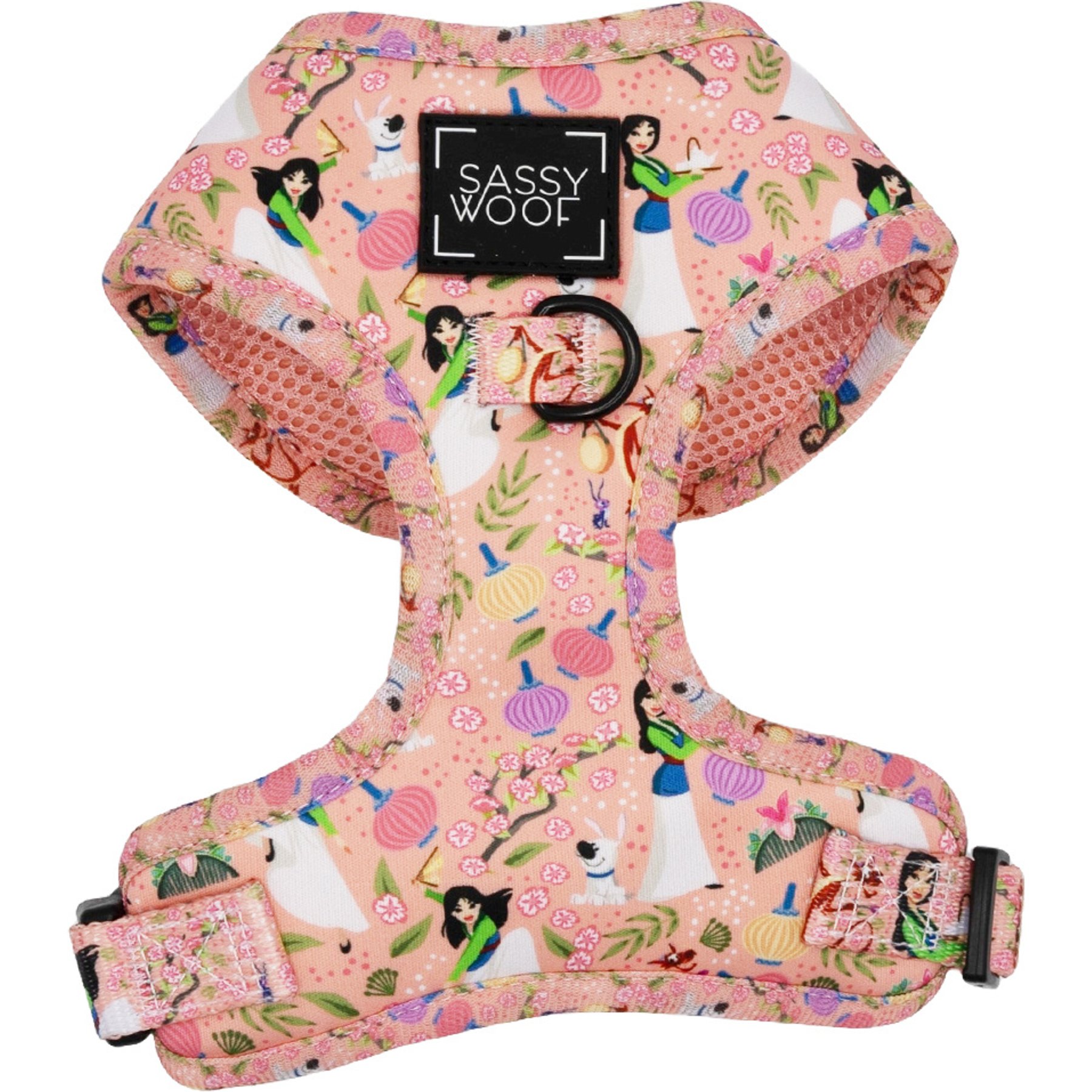 Sassy Woof Disney Princess Mulan Adjustable Dog Harness, XX-Small: 10 to 14-in chest