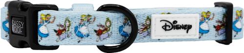 Show full view: Sassy Woof Alice in Wonderland Dog Collar, Blue, X-Small: 9.5-in neck, 1/3-in wide slide 2 of 6