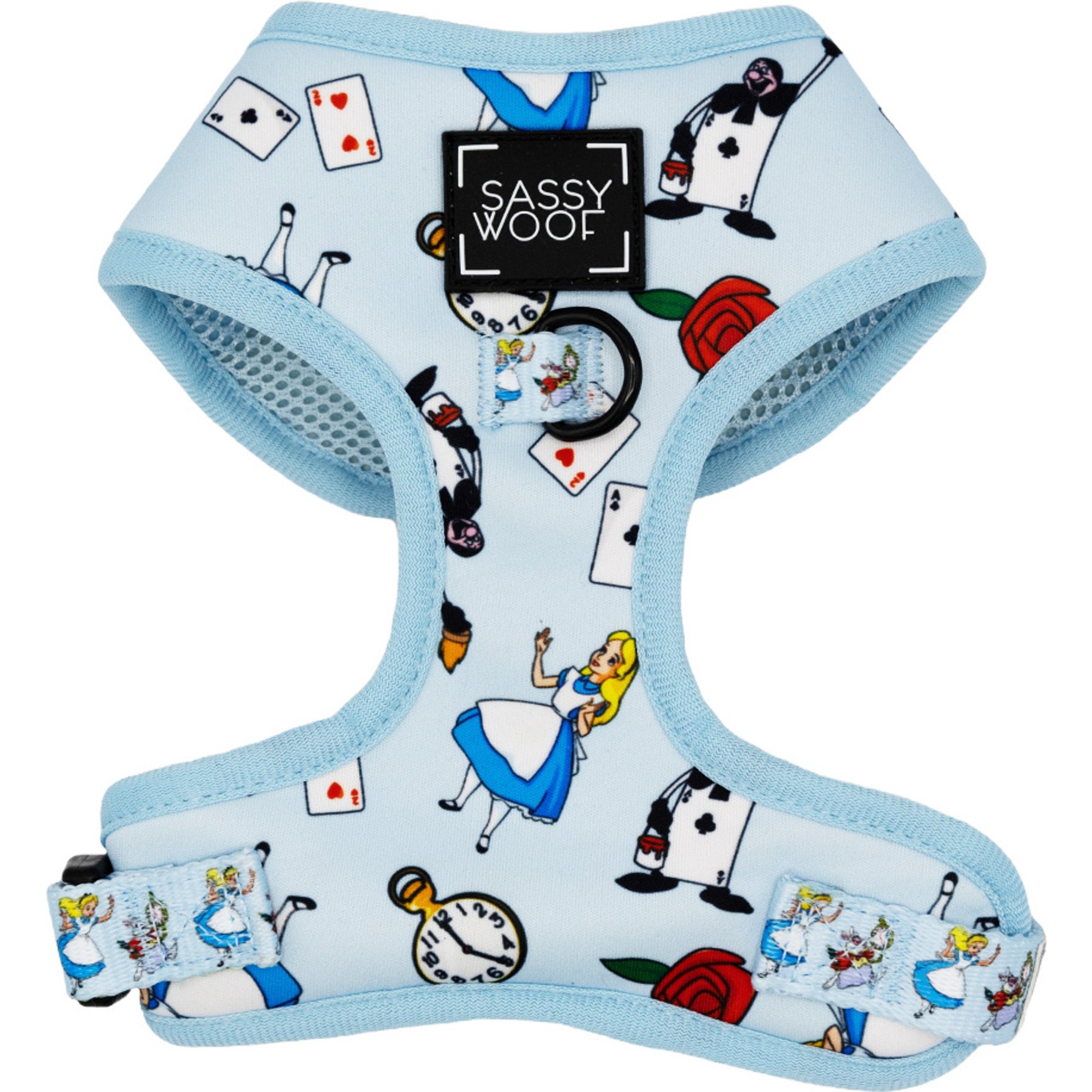 Sassy Woof Alice in Wonderland Adjustable Dog Harness, Blue, X-Small: 14 to 19-in chest