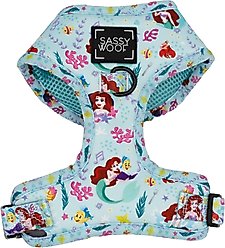 Sassy Woof Disney Princess Ariel Adjustable Dog Harness, Medium:18 to 25-in chest