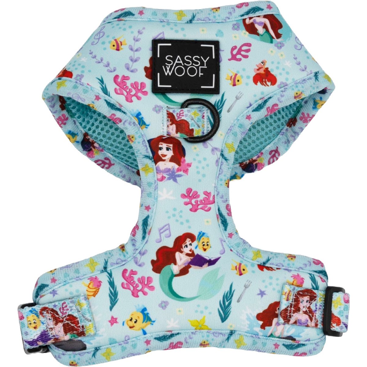 Sassy Woof Disney Princess Ariel Adjustable Dog Harness, Large: 22 to 33-in chest