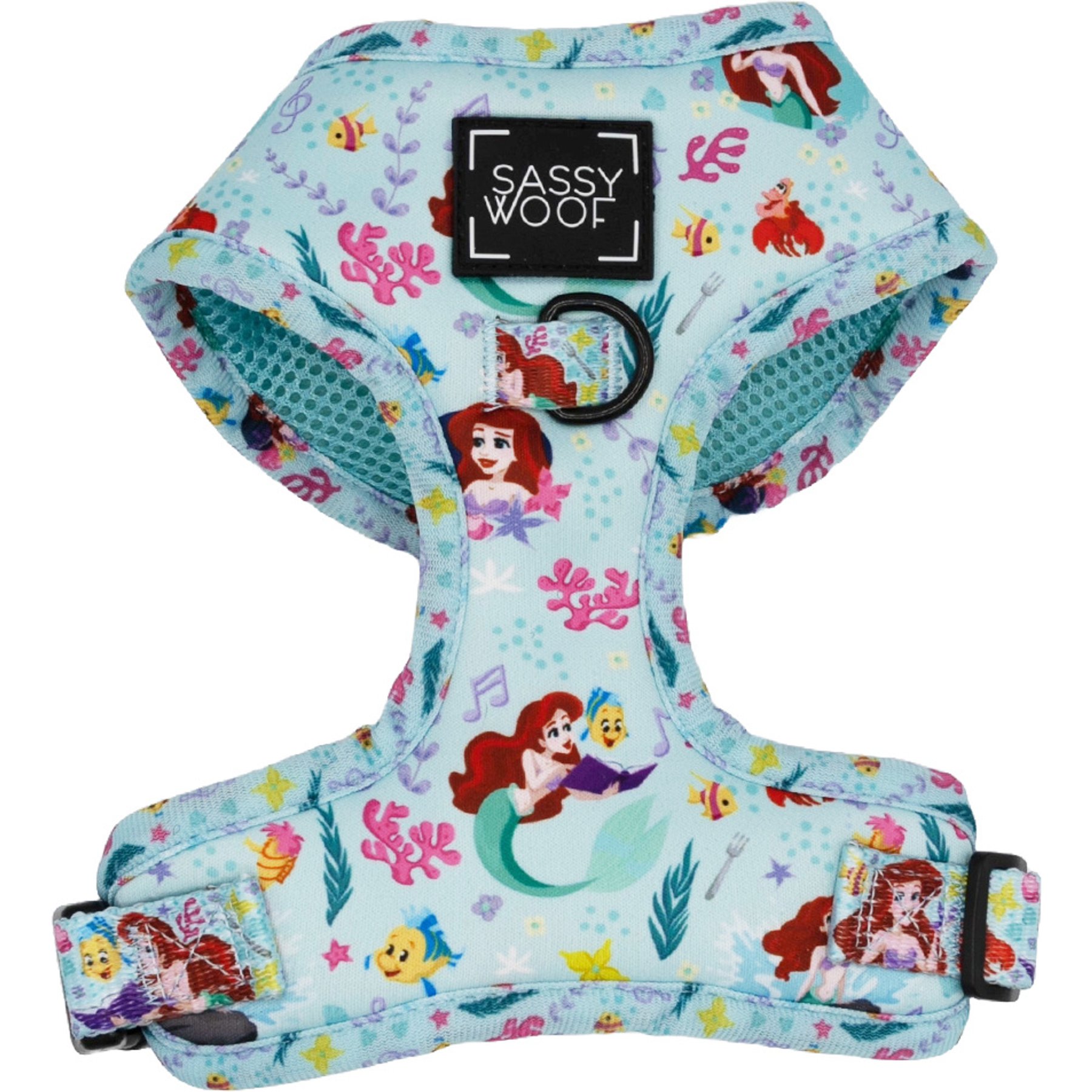 Sassy Woof Disney Princess Ariel Adjustable Dog Harness, X-Small: 14 to 19-in chest