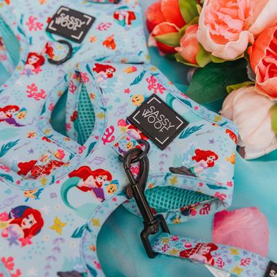 Show full view: Sassy Woof Disney Princess Ariel Adjustable Dog Harness, Medium:18 to 25-in chest slide 4 of 6