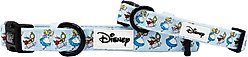Sassy Woof Alice in Wonderland Dog Collar, Blue, X-Small: 9.5-in neck, 1/3-in wide