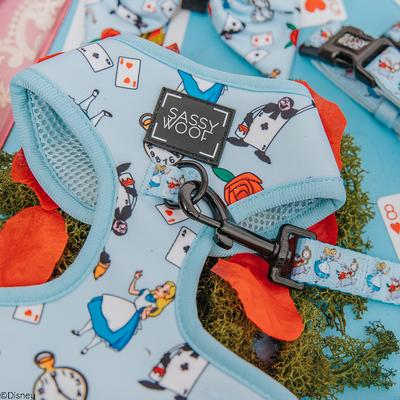 Show full view: Sassy Woof Alice in Wonderland Adjustable Dog Harness, Blue, X-Large: 24 to 35-in chest slide 4 of 6