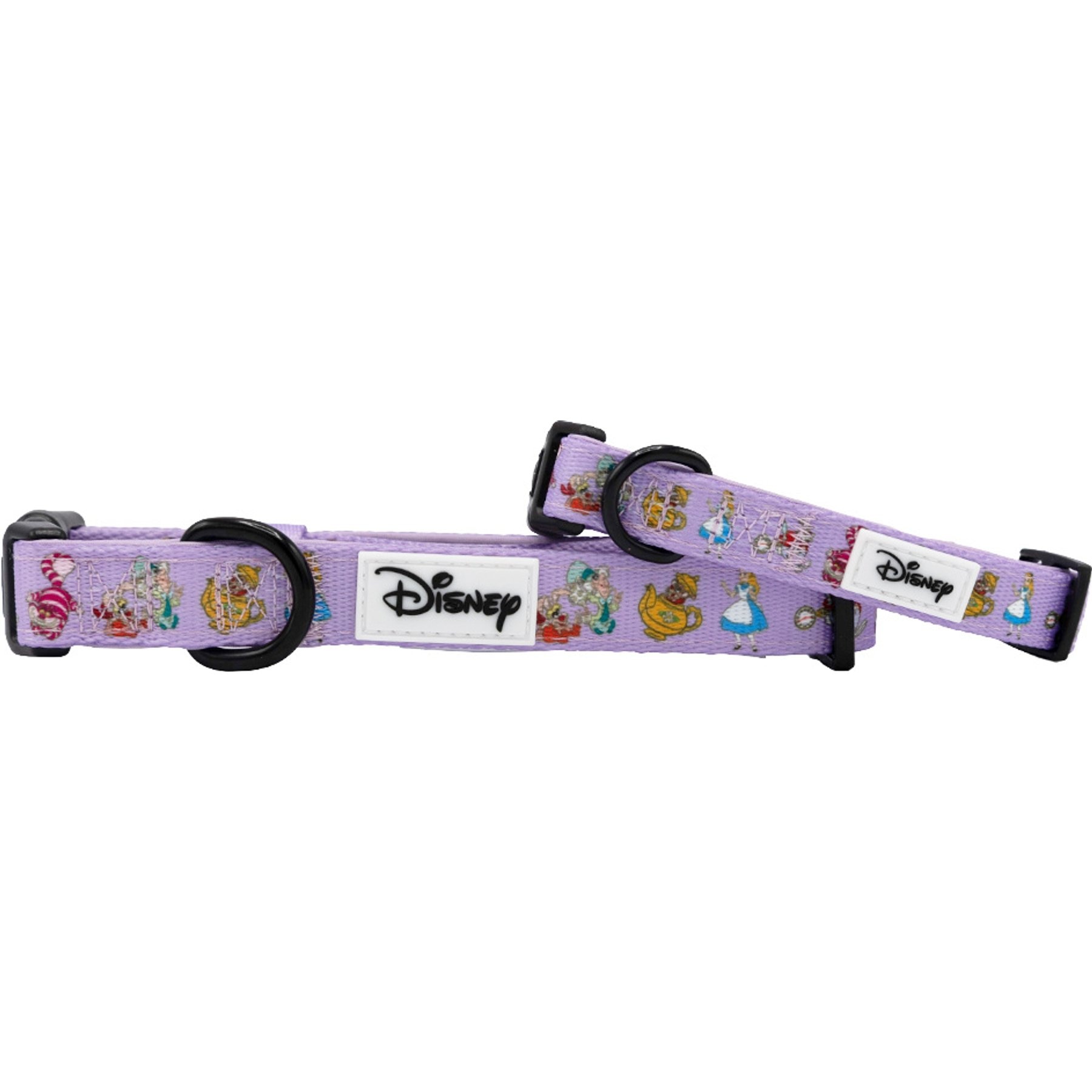 Sassy Woof Alice in Wonderland Dog Collar, Purple, Medium: 19.7-in neck, 3/4-in wide