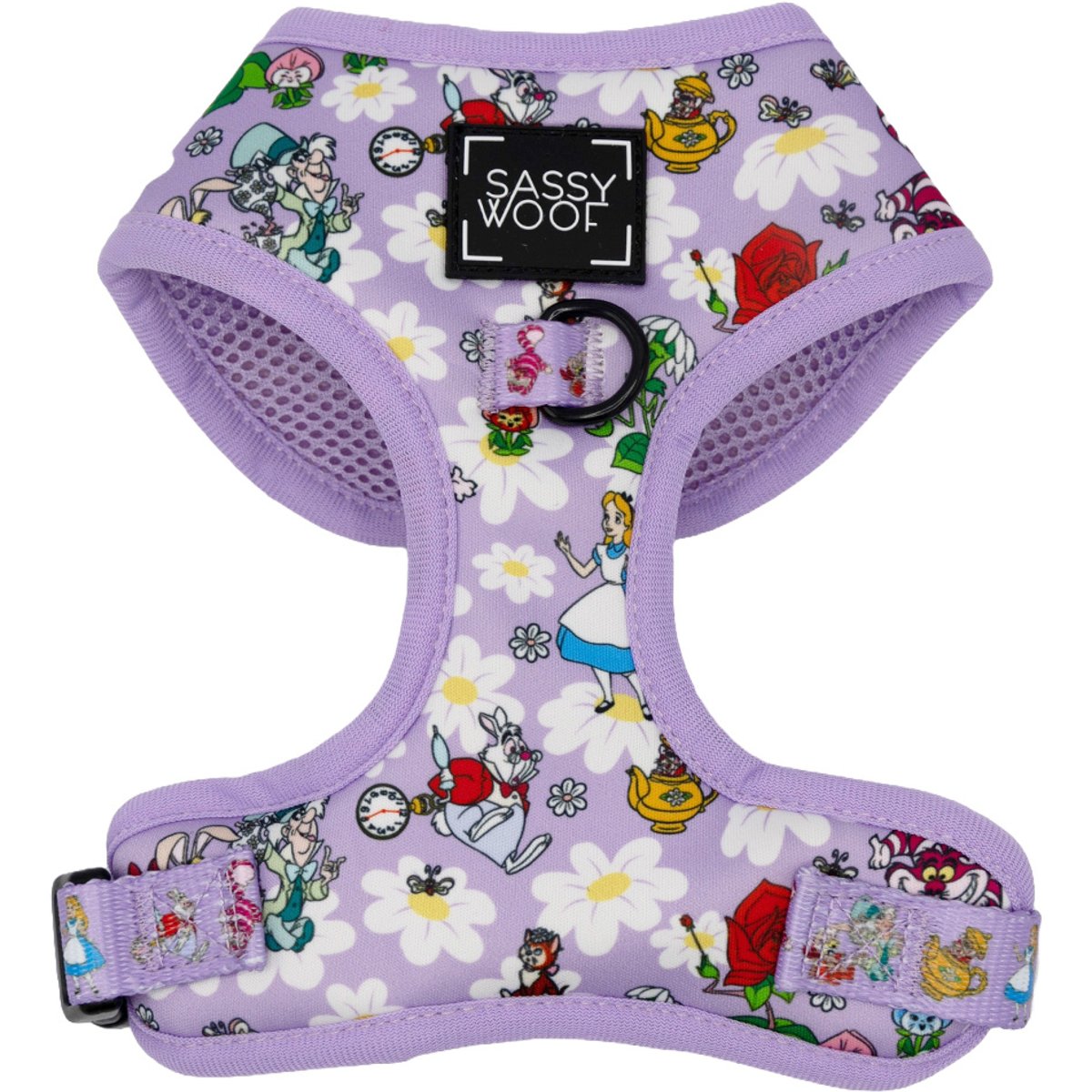 Sassy Woof Alice in Wonderland Adjustable Dog Harness, Purple, X-Large: 24 to 35-in chest