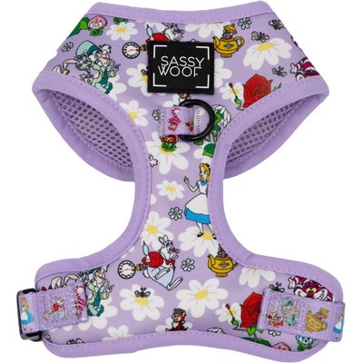 Sassy Woof Sassy Woof Alice in Wonderland Adjustable Dog Harness, Purple, X-Large: 24 to 35-in chest