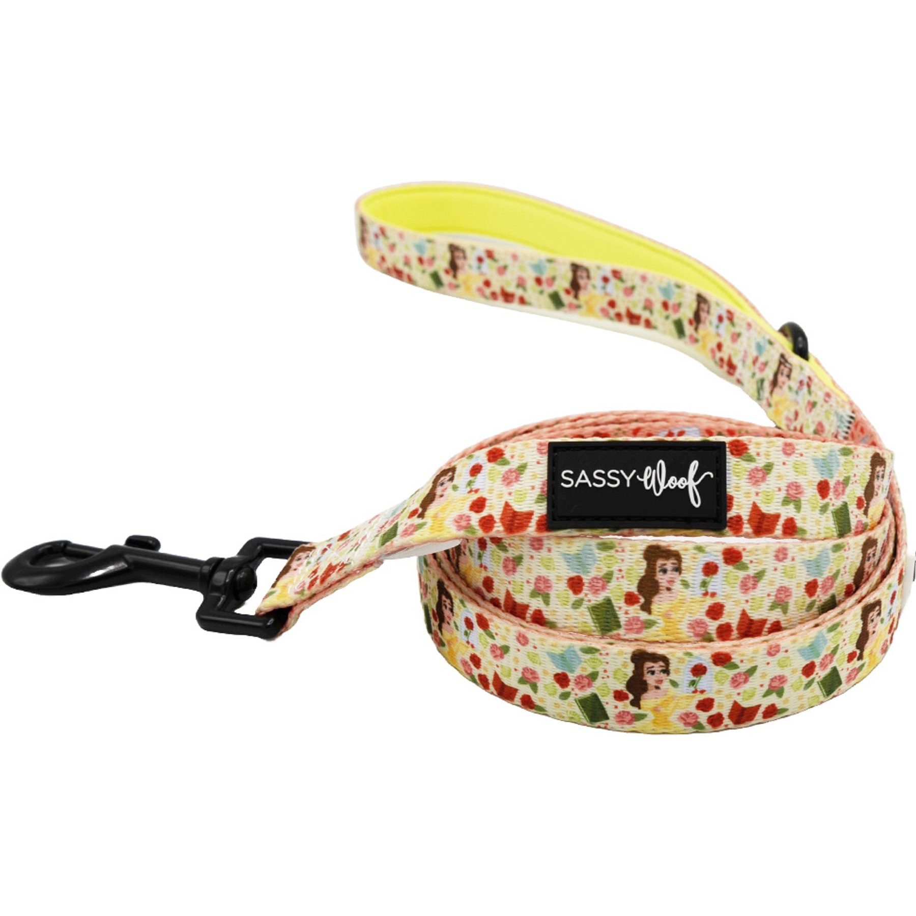 Sassy Woof Disney Princess Belle Dog Leash, 5-ft long, 4/5-in wide