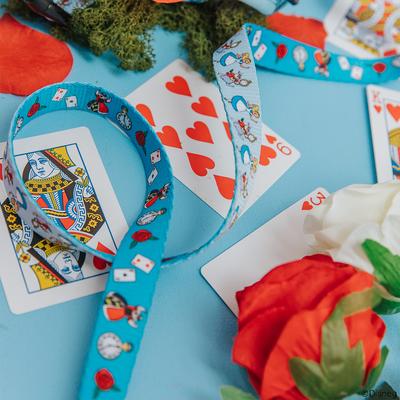 Show full view: Sassy Woof Alice in Wonderland Dog Leash, Blue, 5-ft long, 4/5-in wide slide 5 of 6