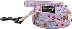 Sassy Woof Alice in Wonderland Dog Leash, Purple, 5-ft long, 4/5-in wide