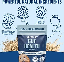 Azestfor Gut Health 3-in-1 Prebotic Probotic Postbiotic Apple Flavored Powder Supplement for Dogs, 2.1-oz bag slide 2 of 8