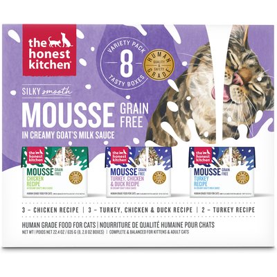 The Honest Kitchen The Honest Kitchen Human Grade Grain-Free Mousse in Goat's Milk Variety Pack Wet Cat Food, 2.8-oz, 8 count