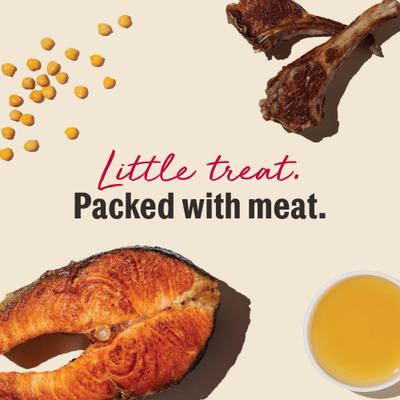 Show full view: The Honest Kitchen Human Grade Meaty Littles Lamb & Salmon Dog Treats, 4-oz bag slide 8 of 9