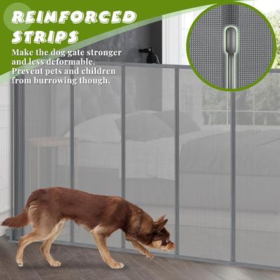 Show full view: SMONTER Extra Tall Retractable Dog Gate, Grey slide 2 of 8