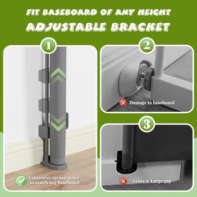 Show full view: SMONTER Extra Tall Retractable Dog Gate, Grey slide 5 of 8