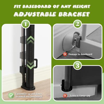 Show full view: SMONTER Extra Tall Retractable Dog Gate, Black slide 5 of 8