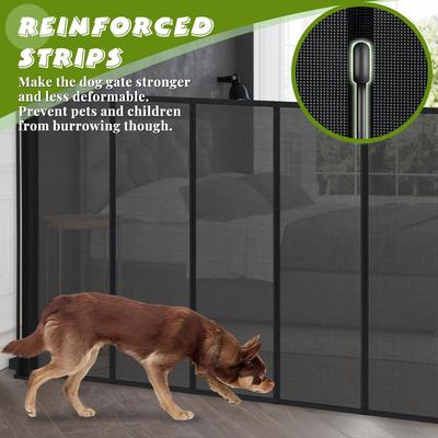 Show full view: SMONTER Extra Tall Retractable Dog Gate, Black slide 2 of 8