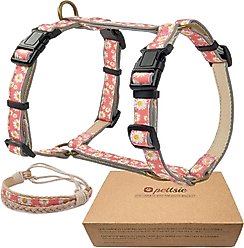 Pettsie No-Pull Reflective Dog Harness & Bracelet, Pink, Small: 18.5 to 24-in chest, natural